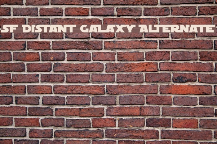 SF Distant Galaxy Alternate Font examples