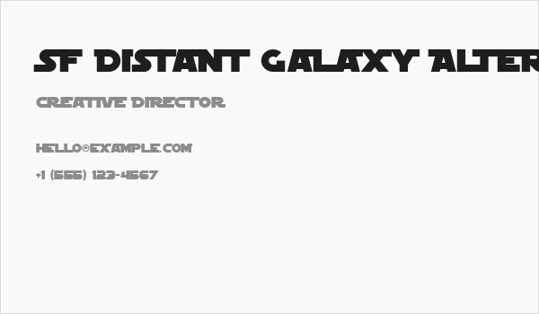 SF Distant Galaxy Alternate Business Card