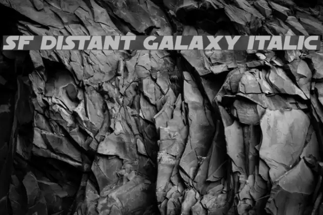 SF Distant Galaxy Italic Font examples