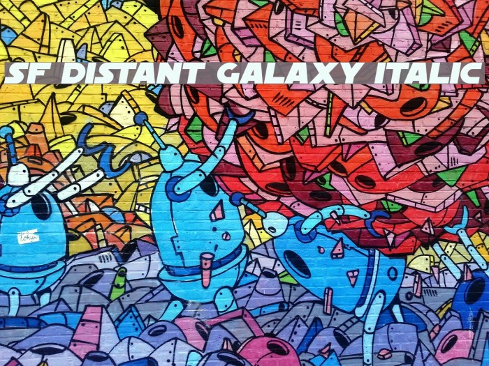 SF Distant Galaxy Italic Font examples