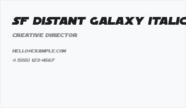 SF Distant Galaxy Italic Business Card