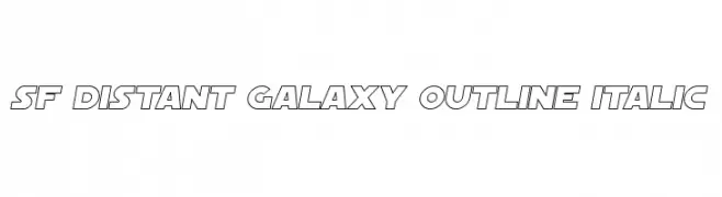 SF Distant Galaxy Outline Italic  Frei Schriftart Herunterladen
