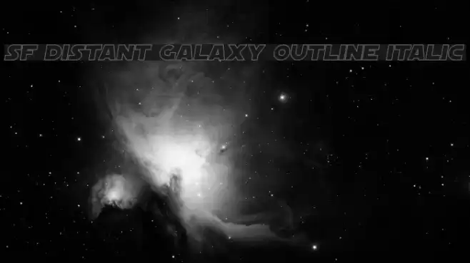 SF Distant Galaxy Outline Italic Font examples