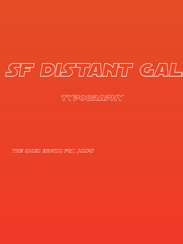 SF Distant Galaxy Outline Italic Poster