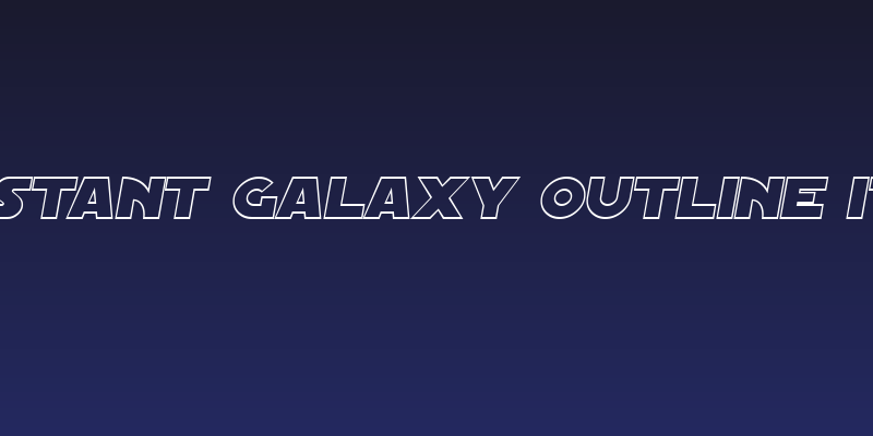 SF Distant Galaxy Outline Italic Social Header