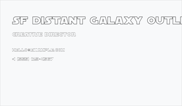 SF Distant Galaxy Outline Business Card