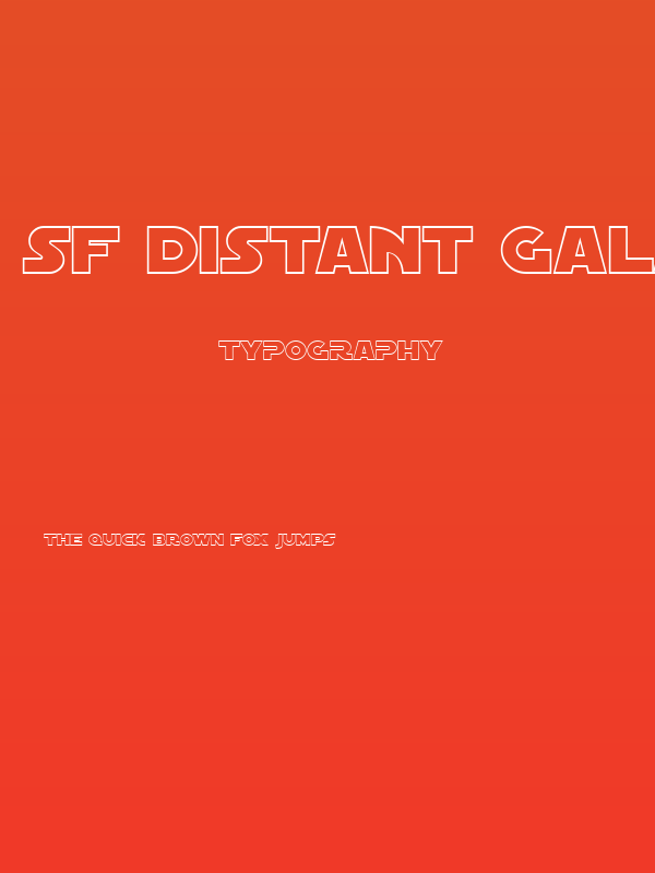 SF Distant Galaxy Outline Poster