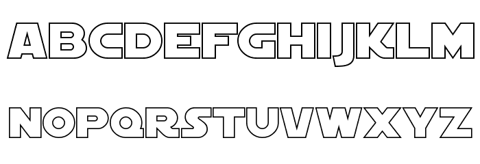 SF Distant Galaxy Outline Polices MINUSCULES