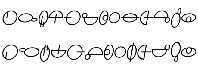 SF Distant Galaxy Symbols Italic Font Litere mari