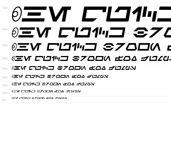 SF Distant Galaxy Symbols Italic Waterfall