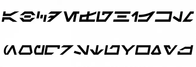 SF Distant Galaxy Symbols Italic Font Litere mici