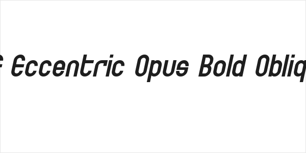 SF Eccentric Opus Bold Oblique Logo