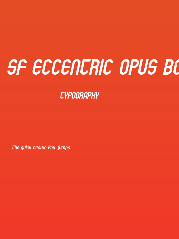 SF Eccentric Opus Bold Oblique Poster