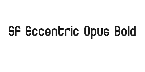 SF Eccentric Opus Bold Logo