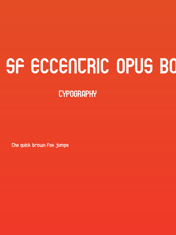 SF Eccentric Opus Bold Poster