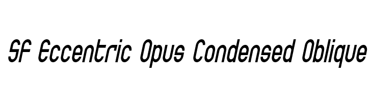 SF Eccentric Opus Condensed Oblique  baixar fontes gratis