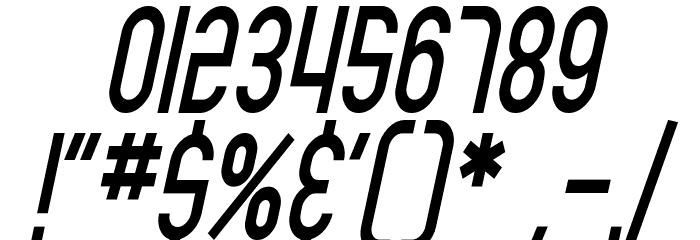 SF Eccentric Opus Condensed Oblique Font OTHER CHARS