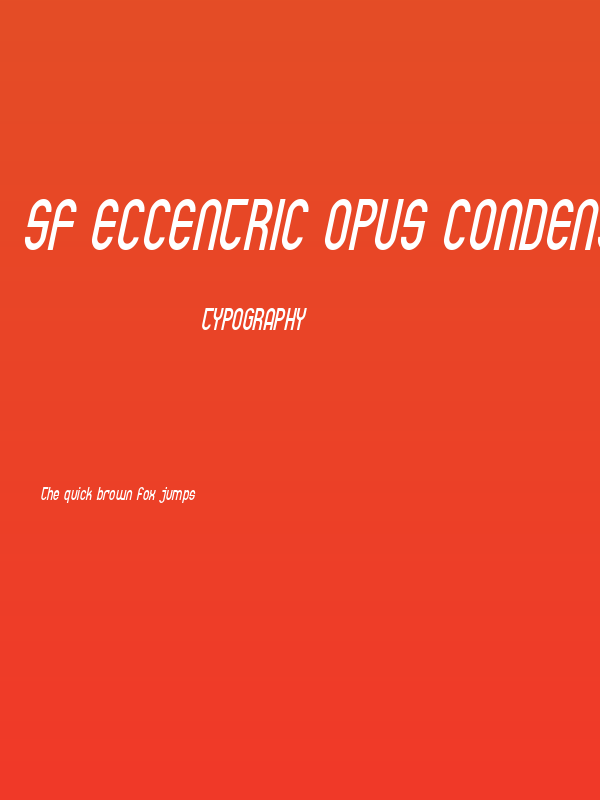 SF Eccentric Opus Condensed Oblique Poster