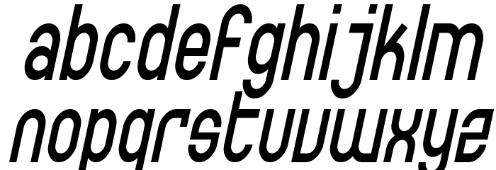 SF Eccentric Opus Condensed Oblique Font LOWERCASE