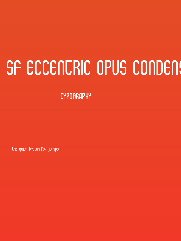 SF Eccentric Opus Condensed Poster