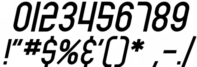 SF Eccentric Opus Oblique Font OTHER CHARS