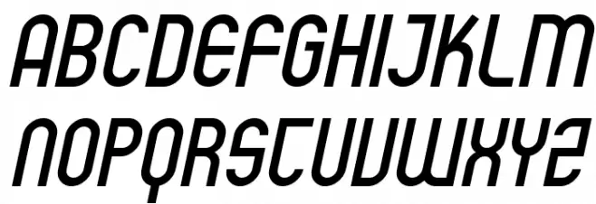 SF Eccentric Opus Oblique Schriftart Groß