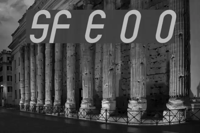 SF Eccentric Opus Oblique Font examples