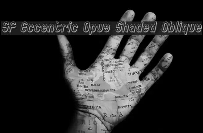 SF Eccentric Opus Shaded Oblique Fonte examples