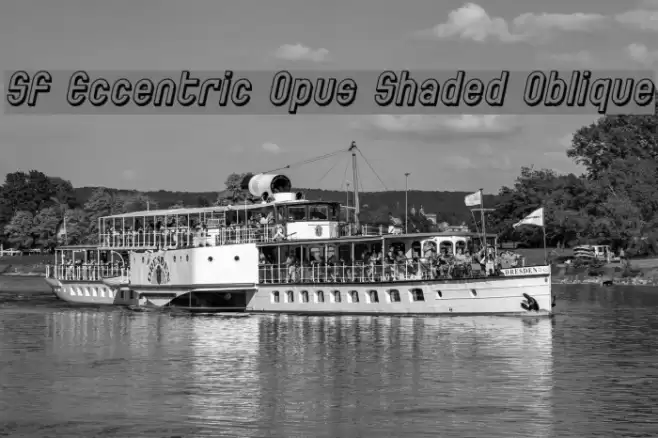 SF Eccentric Opus Shaded Oblique Fonte examples