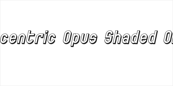 SF Eccentric Opus Shaded Oblique Logo