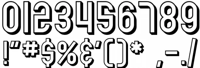 SF Eccentric Opus Shaded フォント その他の文字