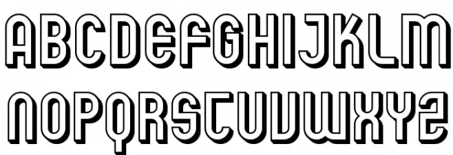 SF Eccentric Opus Shaded フォント 大文字