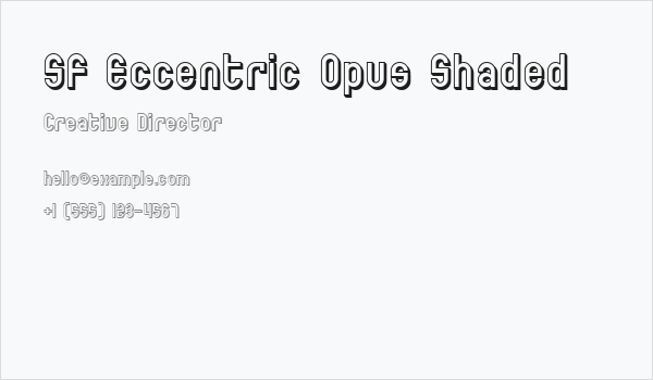 SF Eccentric Opus Shaded Business Card