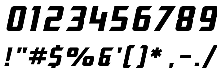 SF Electrotome Bold Oblique Font OTHER CHARS