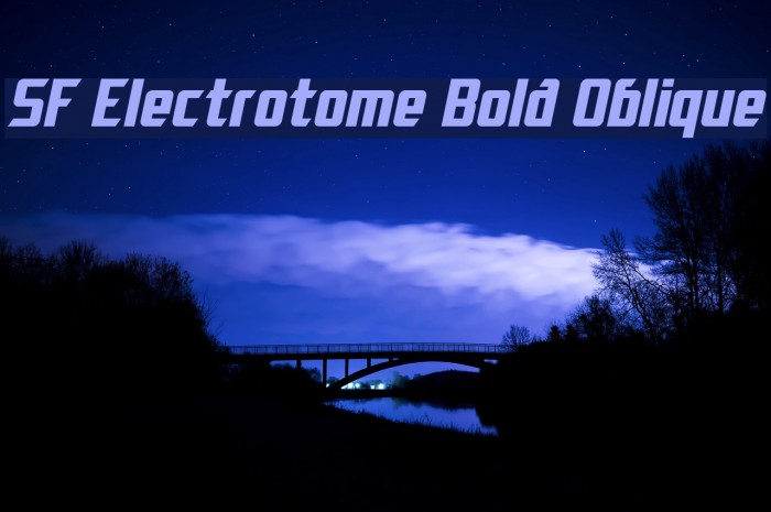 SF Electrotome Bold Oblique Font examples