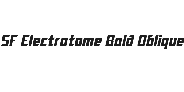 SF Electrotome Bold Oblique Logo