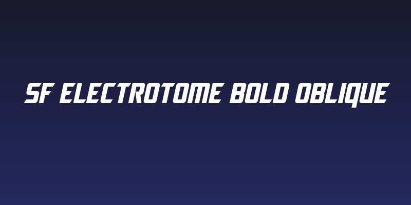 SF Electrotome Bold Oblique Social Header