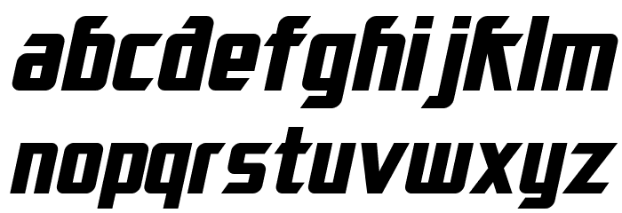 SF Electrotome Bold Oblique Font LOWERCASE
