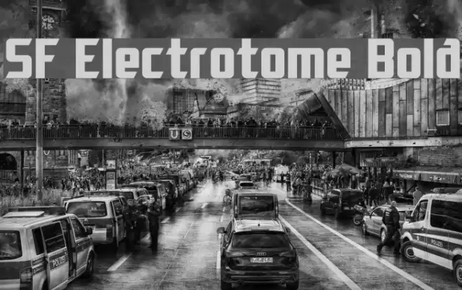 SF Electrotome Bold Font examples