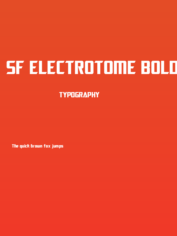SF Electrotome Bold Poster