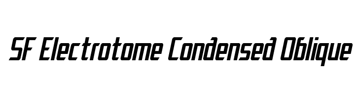 SF Electrotome Condensed Oblique Font