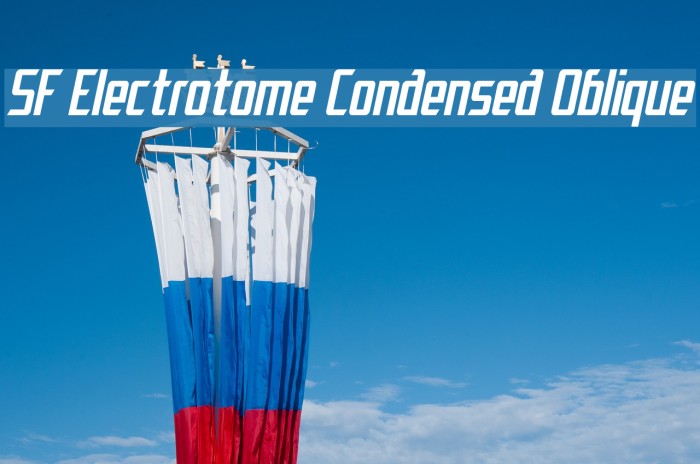 SF Electrotome Condensed Oblique Font examples