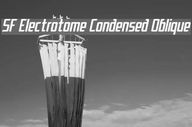 SF Electrotome Condensed Oblique フォント examples