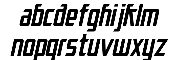 SF Electrotome Condensed Oblique Font LOWERCASE