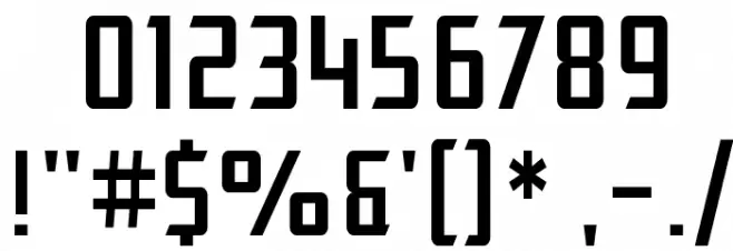 SF Electrotome Condensed Font OTHER CHARS