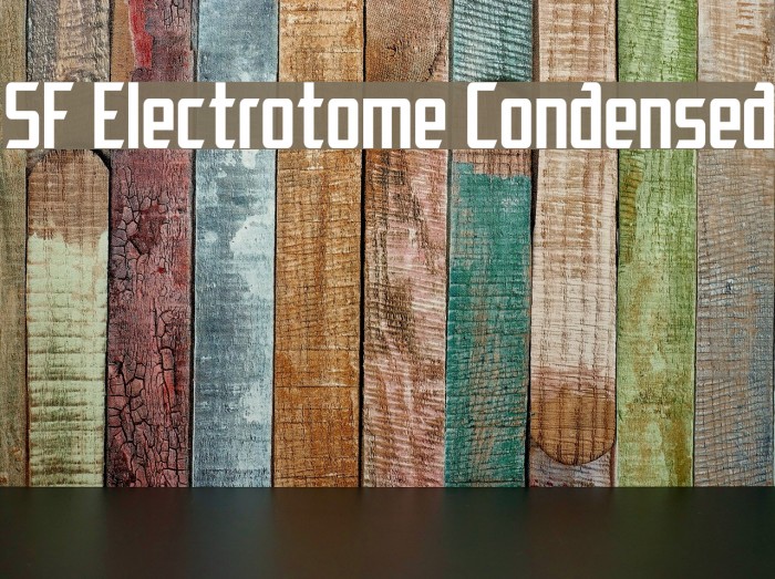 SF Electrotome Condensed Font examples