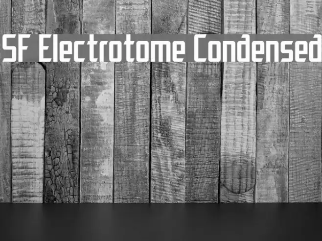 SF Electrotome Condensed Caratteri examples