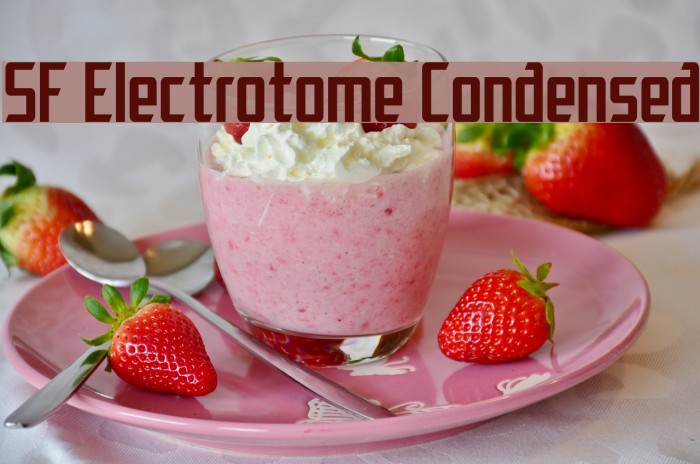 SF Electrotome Condensed Font examples