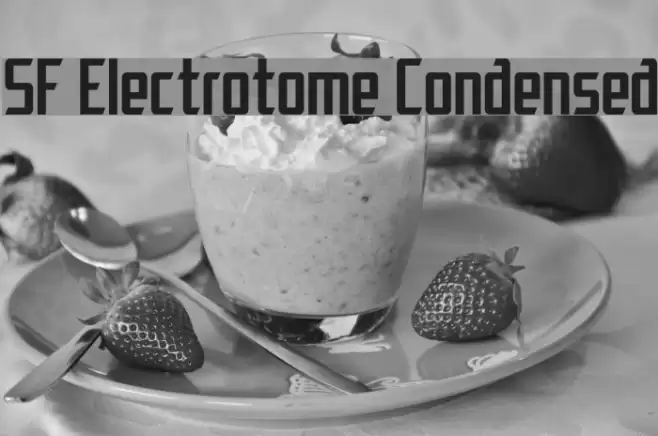 SF Electrotome Condensed Caratteri examples