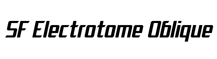 SF Electrotome Oblique Schriftart